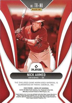 2022 Panini Absolute - Threads Retail Green #TR-NA Nick Ahmed Back