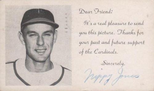 1949-50 St. Louis Cardinals Photocards #NNO Nippy Jones Front