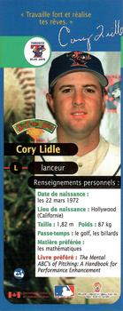 2003 Hit the Books Bookmarks Toronto Blue Jays #NNO Cory Lidle Back