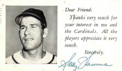 1953-55 St. Louis Cardinals Photocards #NNO Solly Hemus Front