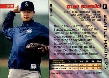 1994 Bowman #313 Mac Suzuki Back