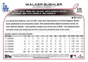 2022 Topps - All-Star Game Stamped #438 Walker Buehler Back