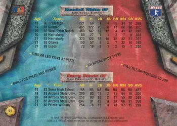 1994 Bowman's Best #97 Barry Bonds / Rondell White Back