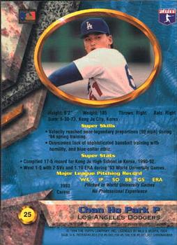1994 Bowman's Best #25 Chan Ho Park Back