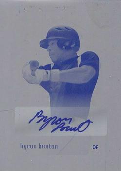 2012 Leaf Rize Draft - Strength and Honor Press Plate Autograph #SH-2 Byron Buxton Front