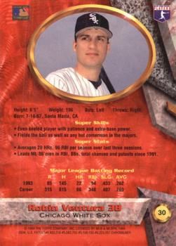 1994 Bowman's Best - Refractors #30 Robin Ventura Back