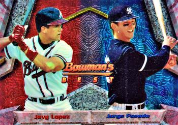 1994 Bowman's Best - Refractors #106 Javy Lopez / Jorge Posada Front