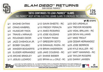 2022 Topps - 582 Montgomery #125 Slam Diego Returns  Back