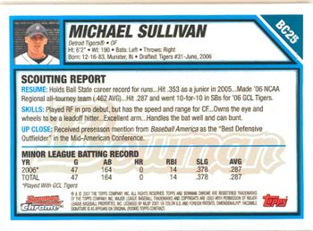 2007 Bowman - Chrome Prospects #BC25 Michael Sullivan Back