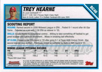 2007 Bowman - Chrome Prospects #BC46 Trey Hearne Back