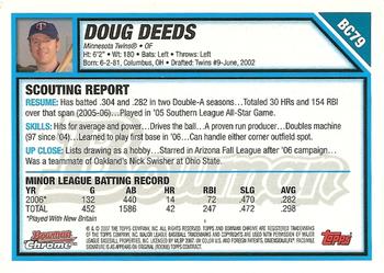 2007 Bowman - Chrome Prospects #BC79 Doug Deeds Back