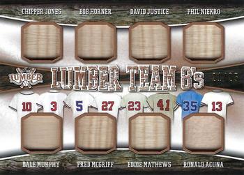 2022 Leaf Lumber - Lumber Team 8s Relics Bronze #LT8-01 Chipper Jones / Dale Murphy / Bob Horner / Fred McGriff / David Justice / Eddie Mathews / Phil Niekro / Ronald Acuna Front