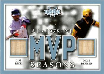 2022 Leaf Lumber - MVP Seasons Relics Platinum #MP-16 Jim Rice / Dave Parker Front