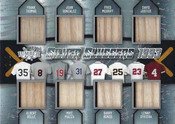 2022 Leaf Lumber - Silver Sluggers Relics Silver #SS-13 Frank Thomas / Albert Belle / Juan Gonzalez / Mike Piazza / Fred McGriff / Barry Bonds / David Justice / Lenny Dykstra Front