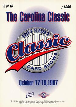 1997 Best - Tuff Stuff Carolina Classic #5 Travis Lee Back