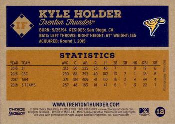 2019 Choice Trenton Thunder #12 Kyle Holder Back