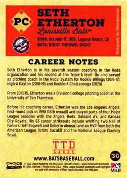 2022 Choice Louisville Bats #30 Seth Etherton Back