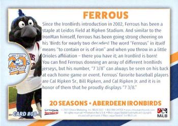 2022 Choice Aberdeen IronBirds SGA #08 Ferrous Back