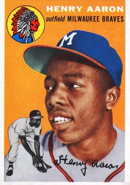 1954 Topps #128 Henry Aaron Front