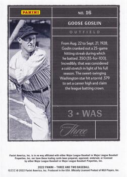 2022 Panini Three and Two - Holo Silver #16 Goose Goslin Back