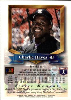 1994 Finest #32 Charlie Hayes Back
