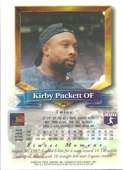 1994 Finest #204 Kirby Puckett Back