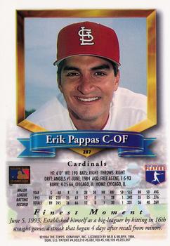 1994 Finest #287 Erik Pappas Back