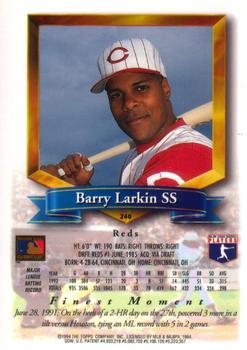 1994 Finest #240 Barry Larkin Back