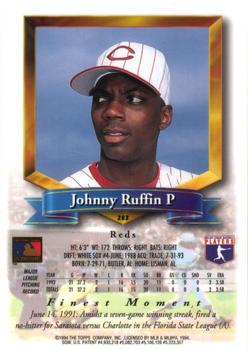 1994 Finest #283 Johnny Ruffin Back