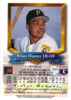 1994 Finest #336 Brian Hunter Back