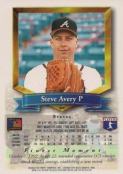 1994 Finest #359 Steve Avery Back