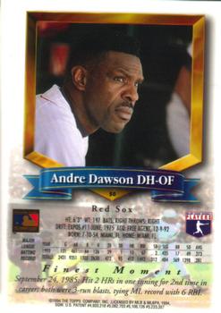 1994 Finest #50 Andre Dawson Back