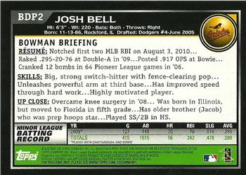 2010 Bowman Draft Picks & Prospects #BDP2 Josh Bell  Back