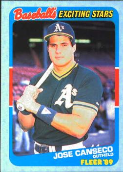 1989 Fleer Baseball's Exciting Stars #3 Jose Canseco Front