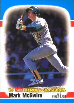 1989 Fleer Heroes of Baseball #28 Mark McGwire Front