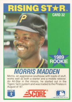 1989 Score Hottest 100 Rising Stars #32 Morris Madden Back