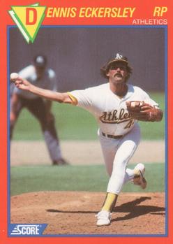 1989 Score Baseball's 100 Hottest Players #16 Dennis Eckersley Front