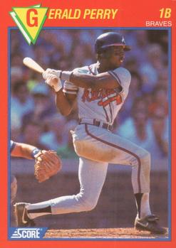 1989 Score Baseball's 100 Hottest Players #20 Gerald Perry Front