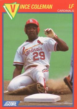 1989 Score Baseball's 100 Hottest Players #86 Vince Coleman Front