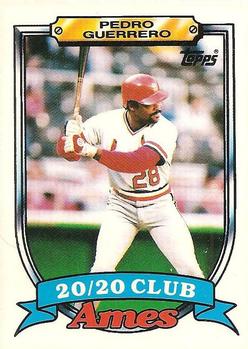 1989 Topps Ames 20/20 Club #15 Pedro Guerrero Front