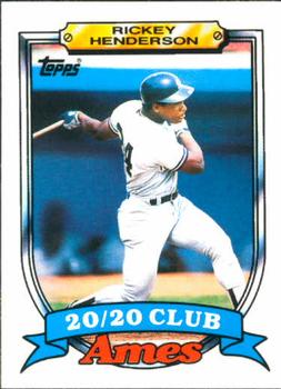 1989 Topps Ames 20/20 Club #16 Rickey Henderson Front