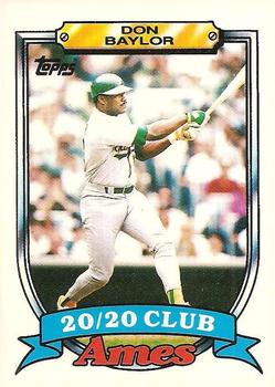 1989 Topps Ames 20/20 Club #3 Don Baylor Front