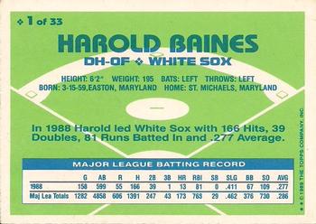 1989 Topps Hills Team MVP's #1 Harold Baines Back