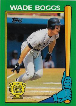 1990 Topps - Batting Leaders #1 Wade Boggs Front