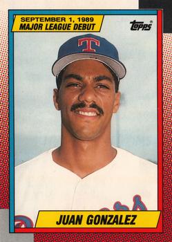1990 Topps Major League Debut 1989 #43 Juan Gonzalez Front