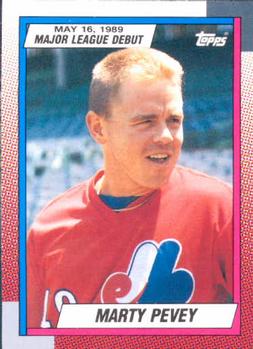 1990 Topps Major League Debut 1989 #98 Marty Pevey Front