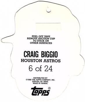 1990 Topps Heads Up #6 Craig Biggio Back