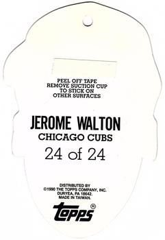 1990 Topps Heads Up #24 Jerome Walton Back