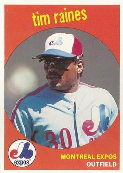 1989 Baseball Cards Magazine '59 Topps Replicas #39 Tim Raines Front