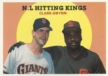 1989 Baseball Cards Magazine '59 Topps Replicas #69 NL Hitting Kings (Will Clark / Tony Gwynn) Front